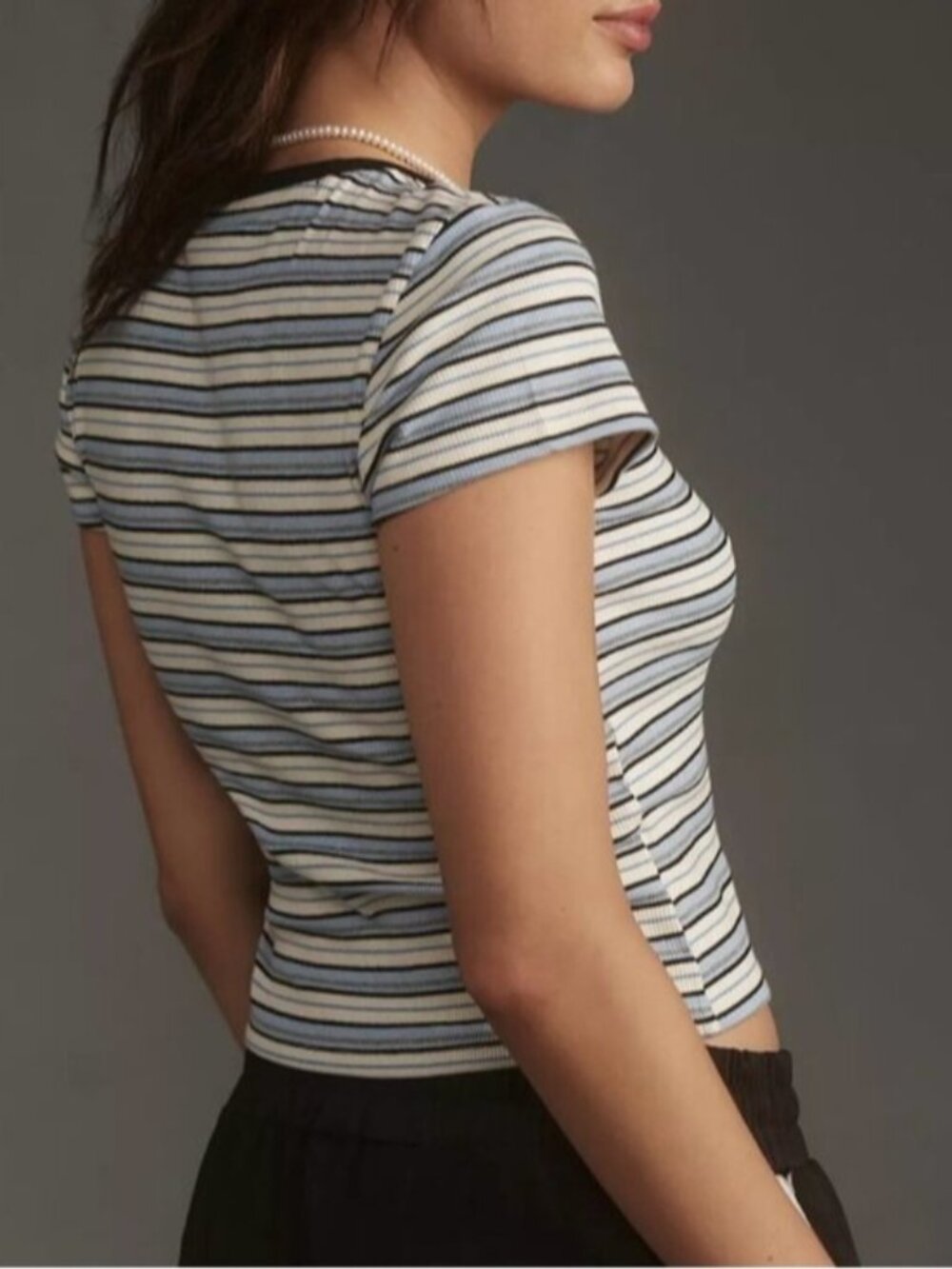 NWT Size S - Anthropologie Retro Stripe Baby Tee by Maeve (NWT US$ 48) - Picture 5 of 16
